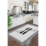 Decomia Home Dijital Yıkanabilir Kaymaz Taban Kitchen Mutfak Halısı Mutfak Dekorasyon,Gri-44 60 X 150