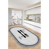 Decomia Home Dijital Yıkanabilir Kaymaz Taban Kitchen Mutfak Halısı Mutfak Dekorasyon,Siyah 100 X 200