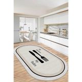 Decomia Home Dijital Yıkanabilir Kaymaz Taban Kitchen Mutfak Halısı Mutfak Dekorasyon,Vizon 100 X 200