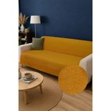 Decomia Home Elora Kabartmalı Yumuşak Koltuk Örtüsü Çok Amaçlı Koltuk Şalı Kaymaz Süngerli (165X205 Cm) - 165 x 210 cm - Sarı