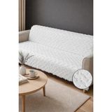 Decomia Home Eva Şönil Bohem Kaymaz Leke Tutmaz Şık Koltuk Örtüsü Koltuk Şalı (165X215 Cm) - 165 x 210 cm - Beyaz