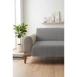 Decomia Home Livia Kabartmalı Evcil Hayvan Dostu Koltuk Örtüsü Çok Amaçlı Kaymaz Süngerli (165X205 Cm) - 165 x 210 cm - Koyu Gri