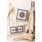 Decomia Home Premium Kumaş Üzeri Tığ İşlemeli Etnik Dekoratif Kırlent Kılıfı Seti (43x43 - 50x30 cm)