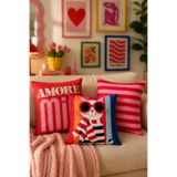 Decomia Home Renkli Çift Taraflı Enerjik Modern Dijital Baskı 3'lü Kırlent Kılıfı Seti Salon Dekoru (43x43 cm)