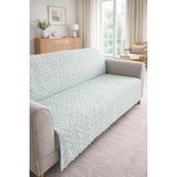 Decomia Home Terry Kabartmalı Yumuşak Tüylü Koltuk Örtüsü Çok Amaçlı Koltuk Şalı Kaymaz Süngerli (165X205 Cm) - 165 x 210 cm - Mint Yeşili