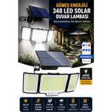 Deconitte 348 LED Solar Duvar Lambası, Güneş Enerjili Dış Mekan Aydınlatma, 5 Metre Kablolu Solar Panel, Hareket Sensörlü, Kumandalı, IP65 Su Geçirmez - 0 - Siyah