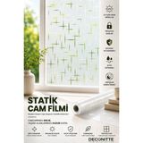 Deconitte Desenli Statik Buzlu Cam Filmi Mahremiyet Sağlayan Cam Pencere Duşakabin Kaplama 60X100 cm - 60cmx100cm - Buz Beyaz - 1 Adet