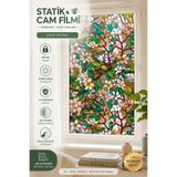 Deconitte Desenli Vitray Gürünümlü Statik Cam Filmi 60x100 cm – Yapışkansız Dekoratif Pencere Folyos