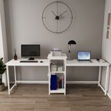Deconode Duodesk 2 Kişilik Çalışma Masası - Beyaz - 240 cm
