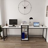 Deconode Duodesk 2 Kişilik Çalışma Masası Siyah demirlerden Beyaz Sunatalamdan oluşmaktadır.