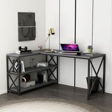 Deconode Flexy L Çalışma Masası Antrasit - 150 cm
