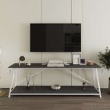 Deconode Horizon Konsol - Antrasit - Beyaz - 180 x 60 cm