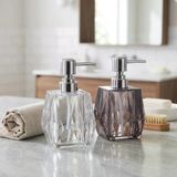 Deconox 1 Adet Akrilik Sıvı Sabunluk Seti (200 ml) - 2 Farklı Renkli Kırılmaz Şeffaf Banyo ve Mutfak Düzenleyici Şık Losyon ve Sabun Pompası Organizer (Asorti)