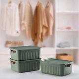 Deconox 1 Adet Düzenleyici Kapaklı Kutu, Dekoratif Saklama Kutusu, Organizer (35CM*25CM*14CM) Yeş - Genel