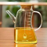 Deconox 1000Ml Bambu Kapaklı Cam Yağlık Sirkelik – Dayanıklı Şeffaf Sıvı & Mutfak İçin Hassas Sıvı Ölçüm Saklama Çözümü 1000Ml - Cam Sürahi Sıvı Ölçü Kabı