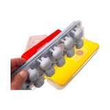 Deconox 12'li Yuvarlak Silikon Tabanlı Kapaklı Bas Çıkar Buz Kalıbı 26X9 Cm, 12'li Silikon Tab