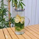 Deconox 1500ML Metal Kapaklı Line Borosilikat Cam Yağlık & Sürahi – Şık, Dayanıklı ve Sağ - Çok Renkli