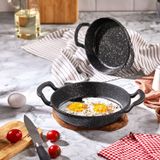 Deconox 2'li Granit Alüminyum Döküm Sahan Seti | Yapışmaz Yumurta & Kızartma Tavası | Granit Omlet Tavası (18cm + 20cm) | Eşit Isı Dağılımı ve Dayanıklı
