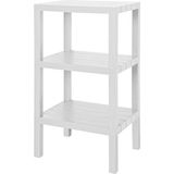 Deconox 3 Katlı Köşe Rafı | Banyo, Mutfak ve Kiler İçin Yer Tasarruflu Organizer | Çok Amaçlı Plastik Raf | 3 Farklı Renk Seçeneği (38x29x74cm) (BEYAZ)