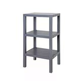 Deconox 3 Katlı Köşe Rafı | Banyo, Mutfak ve Kiler İçin Yer Tasarruflu Organizer | Çok Amaçlı Plastik Raf | 3 Farklı Renk Seçeneği (38x29x74cm) (GRİ)