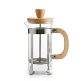 Deconox 350 ml French Press Kahve ve Bitki Çayı Demliği - Paslanmaz Çelik İç Yapı, Akasya veya Bambu Ahşap Detay Seçenekleriyle Lüks Borosilikat Cam Tasarım (AKASYA KULP)