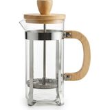Deconox 350 ml French Press Kahve ve Bitki Çayı Demliği - Paslanmaz Çelik Iç Yapı, Akasya Veya Bambu Ahşap Detay Seçenekleriyle Lüks Borosilikat Cam Tasarım (Bambu Kulp) - 001-Renkli