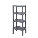Deconox 4 Katlı Köşe Rafı | Banyo, Mutfak ve Kiler İçin Yer Tasarruflu Organizer | Çok Amaçlı Plastik Raf | 4 Farklı Renk Seçeneği (38x29x100cm) (GRİ)