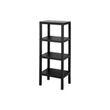 Deconox 4 Katlı Köşe Rafı | Banyo, Mutfak ve Kiler İçin Yer Tasarruflu Organizer | Çok Amaçlı Plastik Raf | 4 Farklı Renk Seçeneği (38x29x100cm) (SİYAH)