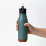 Deconox 540 ml Paslanmaz Çelik Termos Matara - 4 Renk Seçeneği (Krem, Yeşil, Siyah, Mavi) - Sıcak ve Soğuk Tutan Ofis ve Sporcu Suluğu (YEŞİL)