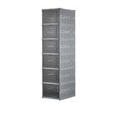 Deconox 6 Katlı, Katlanabilir Ayakkabılık, Taşınabilir Çok Amaçlı, Geniş, Katlanabilir Dolap ve Raf, Katlanır Taşınabilir Premium Portatif Organizer Ayakkabılık (25,5cm x 34,5cm x 105,5cm) (ANTRASİT)