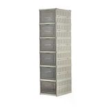 Deconox 6 Katlı, Katlanabilir Ayakkabılık, Taşınabilir Çok Amaçlı, Geniş, Katlanabilir Dolap ve Raf, Katlanır Taşınabilir Premium Portatif Organizer Ayakkabılık (25,5cm x 34,5cm x 105,5cm) (TOPRAK)