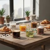 Deconox 6'li Borosilikat Cam Espresso ve Türk Kahvesi Fincanı Seti (90 Ml) - Düz ve Rölyefli Se� - 1 Adet