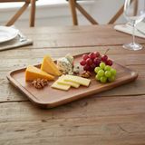 Deconox Akasya Ahşap Servis Tepsisi Ve Sunumluk (33X24 Cm) | Doğal Akasya Ağacı Kahvaltı, Peynir, Şarküteri Ve İkram Tabağı | Kenarlı Ahşa