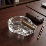 Deconox Angelo Puro Küllüğü - Şeffaf Dökme Cam Tekli Puro Tablası (14,5 x 11 x 3,5 cm)