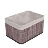 Deconox Bambu Çok Amaçlı Saklama Kutusu Düzenleyici Derin Boy Organizer, Dekoratif Bambu Düzenleyici GRİ (32x23x17cm)