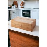 Deconox Bambu Ekmek Kutusu Ekmek Dolabı, Ekmek Sandığı, Ekmeklik, Çok Amaçlı Bambu Kutu (34CM 19.5cm 14CM)