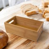 Deconox Bambu Ekmeklik, Bambu Ekmek Sunum Sepeti, Bambu Ekmek Sunum Kutusu 25x14x8 cm