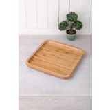 Deconox Bambu Lüx Kare Servis 20 * 20cm, Bambu Sunumluk & Çerezlik Kare Sunum Tabağı
