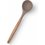 Deconox Bambu Saplı Silikon Kepçe, Bambu Uzun Silikon Çorba ve Sos Kepçesi 27CM 3 Renk Seçenekl - Çok Renkli