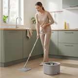 Deconox Cool Mop Temiz ve Kirli Su Ayıran Otomatik Temizlik Seti - Su Tahliyeli, Paslanmaz Çelik Saplı Mikrofiber Kare Paspas
