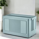 Deconox Dev Boy Katlanır Kilit Kapaklı Kasa 55 Litre Hacimli, Yer Kaplamayan Portatif Saklama Kutusu Ardiye, Balkon, Mutfak, Kiler, Bahçe ve Araç Bagajı İçin Güvenli Organizer (MAVİ)