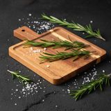 Deconox Doğal Akasya Ahşap Dikdörtgen Sunum Tahtası ve Servis Tepsisi – 23x17 cm Kahve Yanı, Peynir ve Kahvaltılık Sunumluk (Kare Formlu Estetik Tasarım)