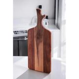 Deconox Doğal Akasya Ahşap Kesme Tahtası Saplı, Et, Peynir, Ekmek, Sebze Meyve Servis Tepsisi Için Ahşap Mutfak Doğrama Tahtası (46 * 18.5 * 1.5Cm)
