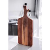 Deconox Doğal Akasya Ahşap Kesme Tahtası Saplı, Et, Peynir, Ekmek, Sebze ve Meyve Servis Tepsisi için Ahşap Mutfak Doğrama Tahtası (46 * 18.5 * 1.5cm)