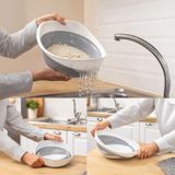 Deconox Katlanabilir Pratik Pirinç, Mercimek Süzgeci | Yer Kaplamayan Katlanır Süzgeç – Geniş ve Kullanışlı Tasarım (30x25x15,5 cm)