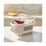 Deconox Katlanabilir Silikon Çamaşır Sepeti 17 Litre, Yer Tasarruflu Akordiyon Sele, Kulplu ve Çok Amaçlı Düzenleyici, Banyo ve Mutfak İçin Pratik Katlanır Leğen (48x28 cm)