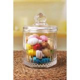Deconox Lüx Kristal Büyük Cam Şekerlik & Cam Lokumluk, Kesme Cam Lüx Şekerlik 13CM*7.8CM - 066 - Çok Renkli - Genel