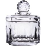 Deconox Lüx Kristal Mini Cam Şekerlik & Cam Lokumluk, Kesme Cam Lüx Şekerlik 7.5cm*9.2cm - 06644 - Çok Renkli