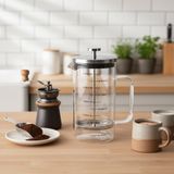 Deconox Metal Kapaklı French Press 1000 ml - Paslanmaz Çelik Çerçeveli Büyük Boy Filtre Kahve ve Bitki Çayı Demliği