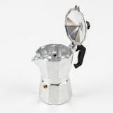 Deconox Moka Pot 3 Fincanlık Moka Kahve Cezvesi, 180 ml Alüminyum Espresso Demliği, Ocak Üstü Kahve Yapıcı, Gazlı Elektrikli ve Seramik Ocak Uyumlu, 9x12x17 cm